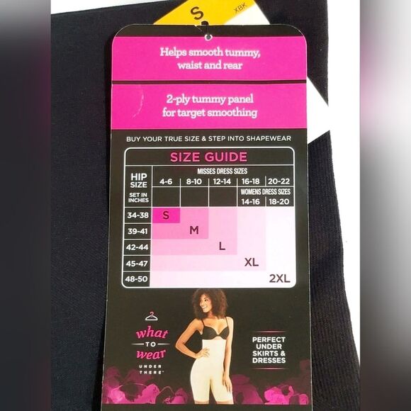 Maidenform Cool Comfort Firm Hi Waist Thigh Slimmer Shapewear 12622 Black NWT - Picture 5 of 16